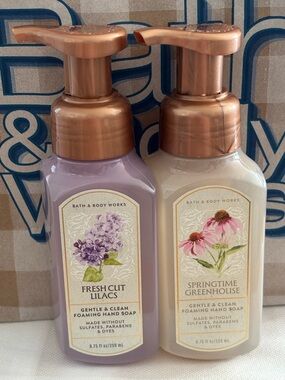 Bath & Body Works Fresh Cut Lilacs and Springtime Greenhouse Foaming Hand Soaps